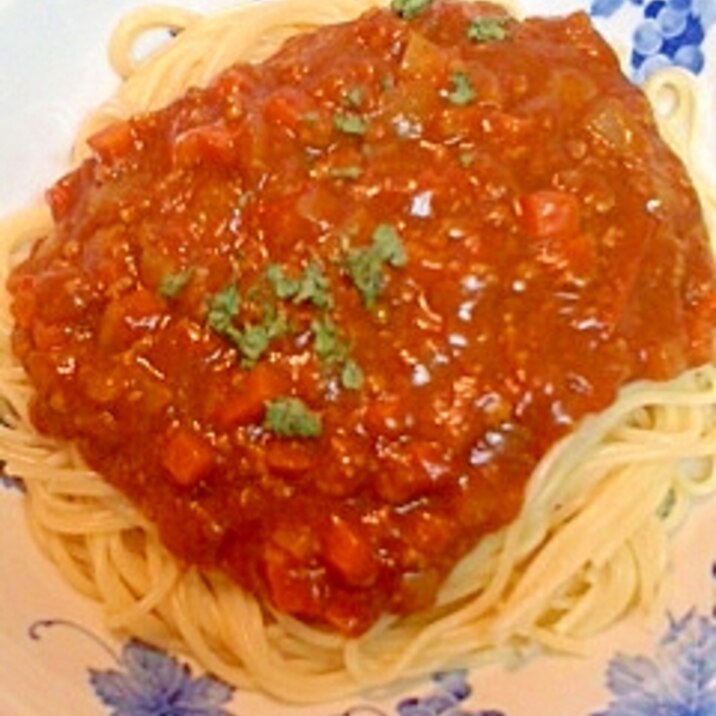 スパゲティトマトカレーソース